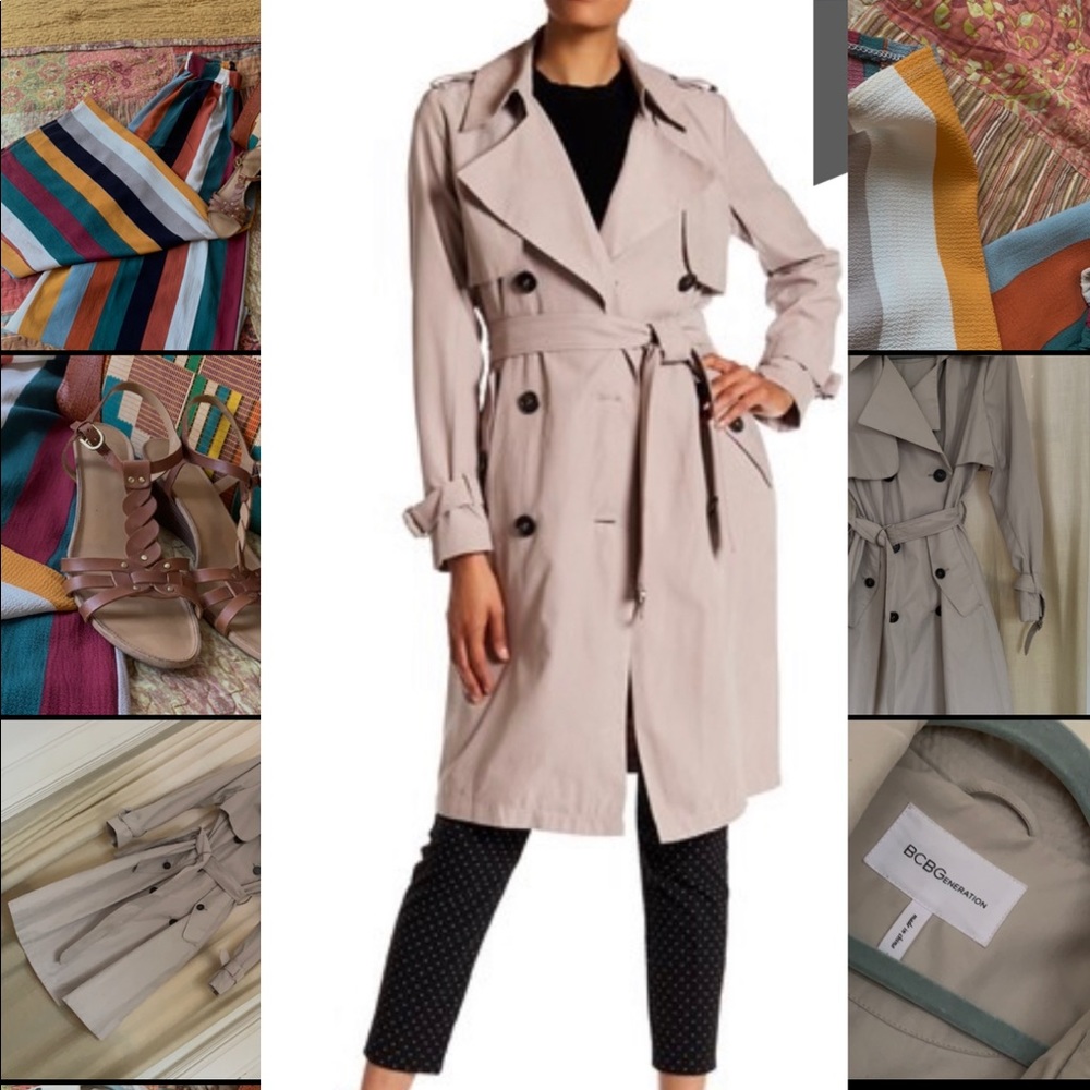 BCBGeneration- Long, Double Breasted Trench Jacket